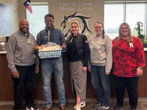 Dec. 2024/Jan. 2025 substitute of the month Ylrick Desamours.  He was nominated by Marine Creek Middle School